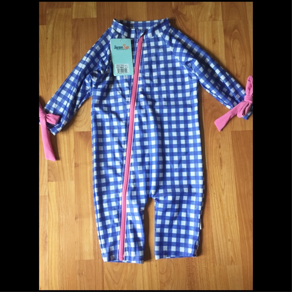 SwimZip Plaid Sunsuit 12-18 months